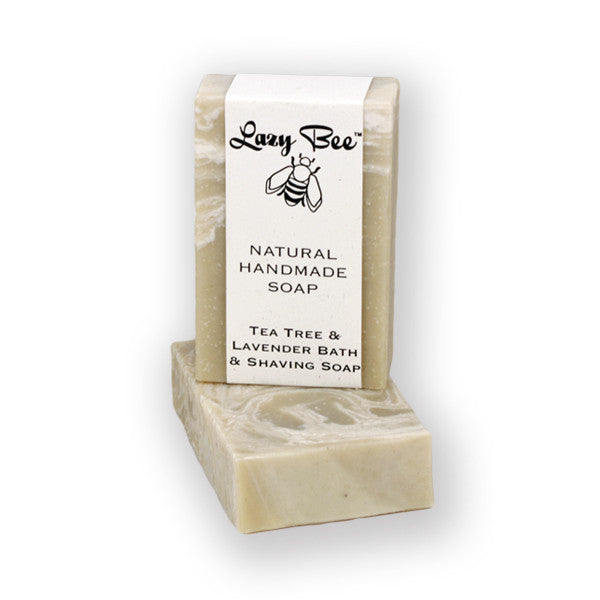 lavender and tea tree oil soap Tea Tree & Lavender Bath & Shaving Soap – Lazy Bee
